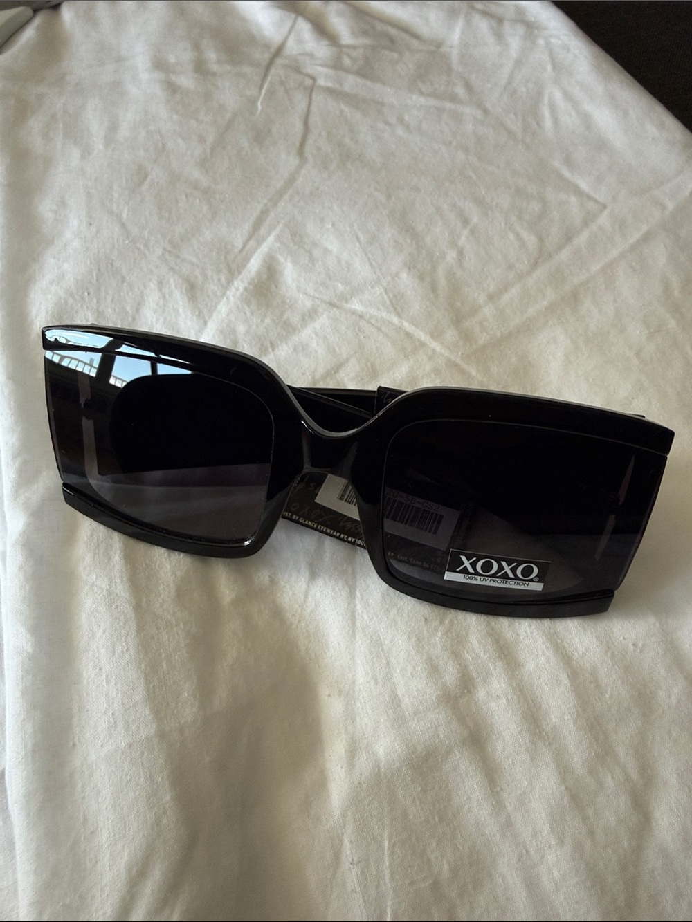 XOXO Black Oversized Square Frame Sunglasses